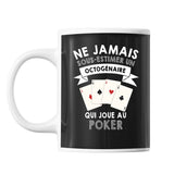 Mug Poker Octogénaire Homme 80 ans - Planetee