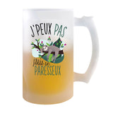 Chope de bière Paresseux j'peux pas - Planetee