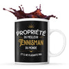 Mug noir Propriété du Meilleur Tennisman - Planetee