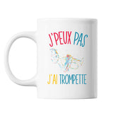 Mug Trompette j'peux pas Blanc - Planetee