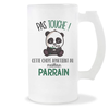 Chope de bière Parrain Pas Touche Panda - Planetee