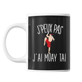 Mug Muay thai j'peux pas Noir - Planetee