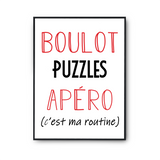 Affiche Puzzles C'est ma Routine - Planetee