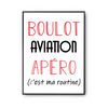 Affiche Aviation C'est ma Routine - Planetee