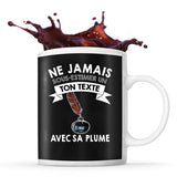 Mug personnalisable Plume Prénom Métier Age tasse pour Écrivain - Planetee