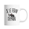 Mug Boston Terrier Je le ferai demain - Planetee