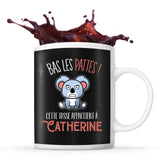 Mug Catherine Bas les pattes Koala | Mug Prénom pour femme | Collection Animaux grognon mais mignon - Planetee
