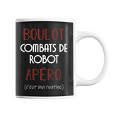 Mug Combats de Robot C'est ma Routine - Planetee