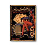 Affiche Vintage Poker Rockabilly Party - Planetee
