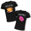 T-shirt couple Meilleur ensemble | café donuts - Planetee