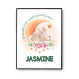 Affiche Jasmine Adorable bébé quand je dors Lapin - Planetee