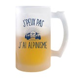 Chope de bière Alpinisme j'peux pas - Planetee