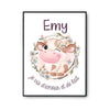 Affiche Emy Amour et Biberon de Lait Vache - Planetee