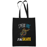 Sac Tote Bag Skate Je peux pas Noir - Planetee
