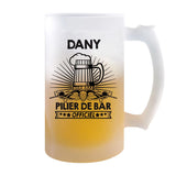 Chope de bière Dany Prénom Pilier de Bar - Planetee