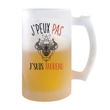 Chope de bière Signe Taureau j'peux pas - Planetee
