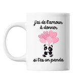 Mug Amour panda Blanc - Planetee