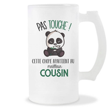 Chope de bière Cousin Pas Touche Panda - Planetee