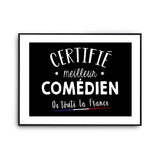 Affiche Comédien Homme Meilleur de France Métier - Planetee