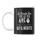 Mug Âne Je travaille dur - Planetee