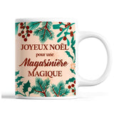 Tasse Noël Magasinière femme Beige - Planetee