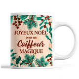 Tasse Noël Coiffeur homme Beige - Planetee