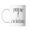 Mug Baseball j'peux pas Blanc - Planetee