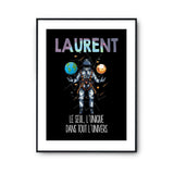 Affiche Prénom Laurent Univers - Planetee