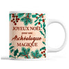 Tasse Noël Archéologue femme Beige - Planetee