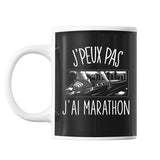 Mug Marathon j'peux pas Noir - Planetee