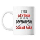 Mug Je veux devenir Développeur comme Papa - Planetee