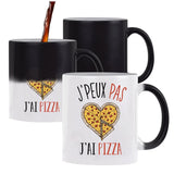 Mug Magique J'peux pas Pizza - Planetee