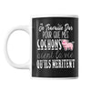 Mug Cochons travaille dur pour éleveur ou éleveuse - Planetee