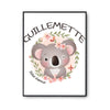 Affiche Guillemette Bébé d'amour Koala - Planetee