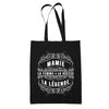 Tote Bag Noir Déesse Légende Mamie - Planetee