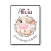 Affiche Alicia Amour et Biberon de Lait Vache - Planetee