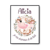 Affiche Alicia Amour et Biberon de Lait Vache - Planetee