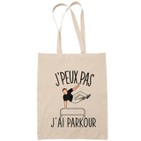 Sac Tote Bag J'peux pas Parkour beige - Planetee