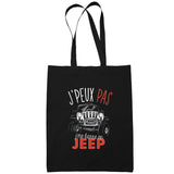 Sac Tote Bag Jeep Je peux pas Noir - Planetee