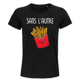 T-shirt couple Jamais l'un sans l'autre | hamburger et frites - Planetee