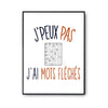 Affiche Mots fléchés j'peux pas Blanc Premium - Planetee