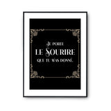 Affiche Amour je porte le sourire - Planetee